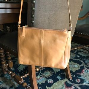 Camel toned genuine leather purse